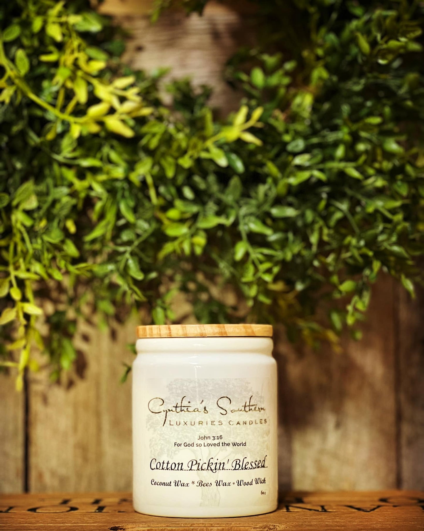 Cotton Pickin’ Blessed Candle