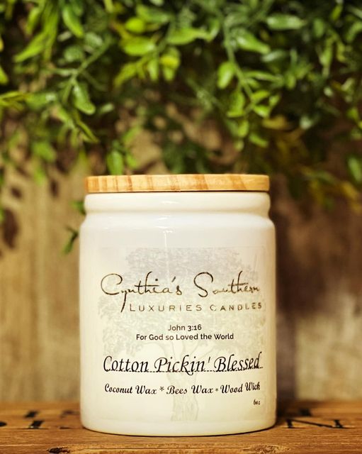 Cotton Pickin’ Blessed Candle