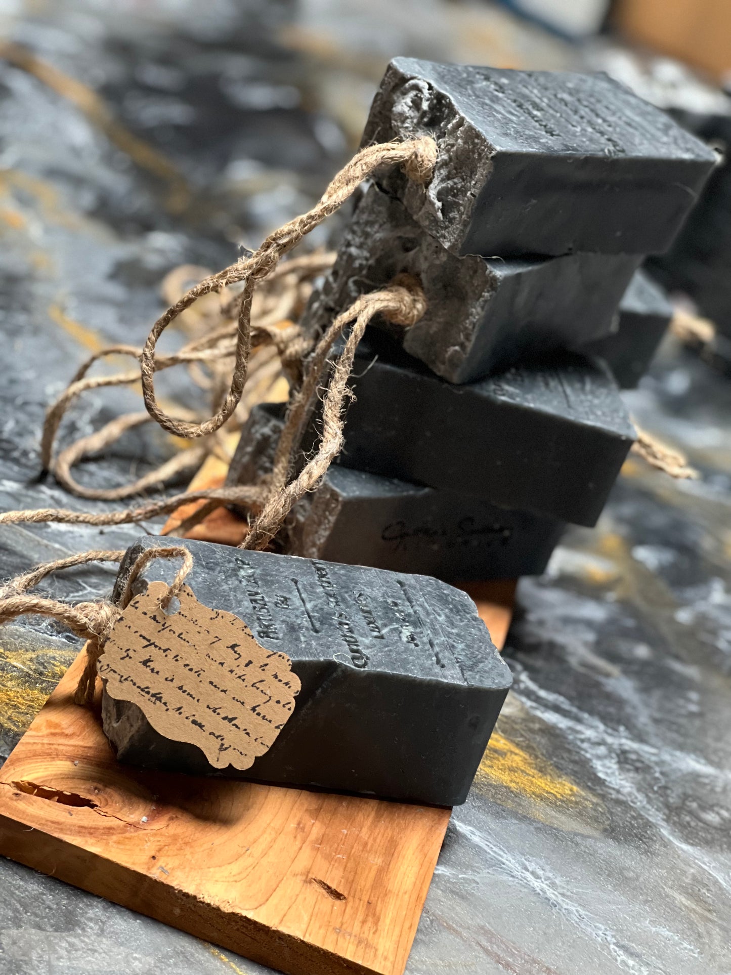 Lemongrass, Eucalyptus, Activated charcoal & Beer soap